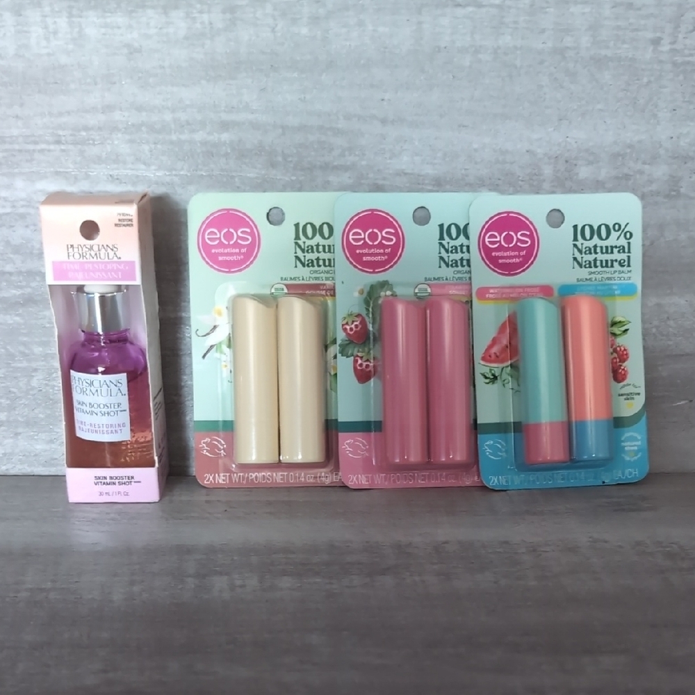 EOS Lip Balm Set - Cream, Pink, Blue